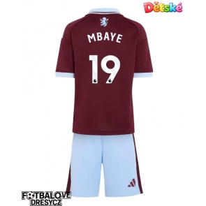 Aston Villa Ibrahim Mbaye #19 Dětské Domácí dres komplet 2026-27 Krátký Rukáv (+ trenýrky)